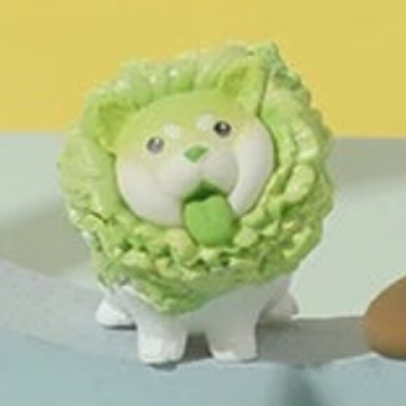 Statso Vegetable Fairy Gachapon Lettuce Dog Mini Figurine - Picture 4 of 6